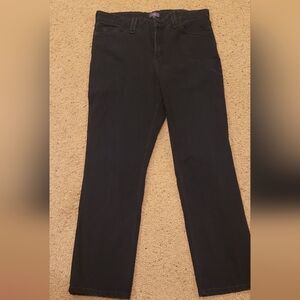 NYDJ Women's Straight Leg Black Jeans